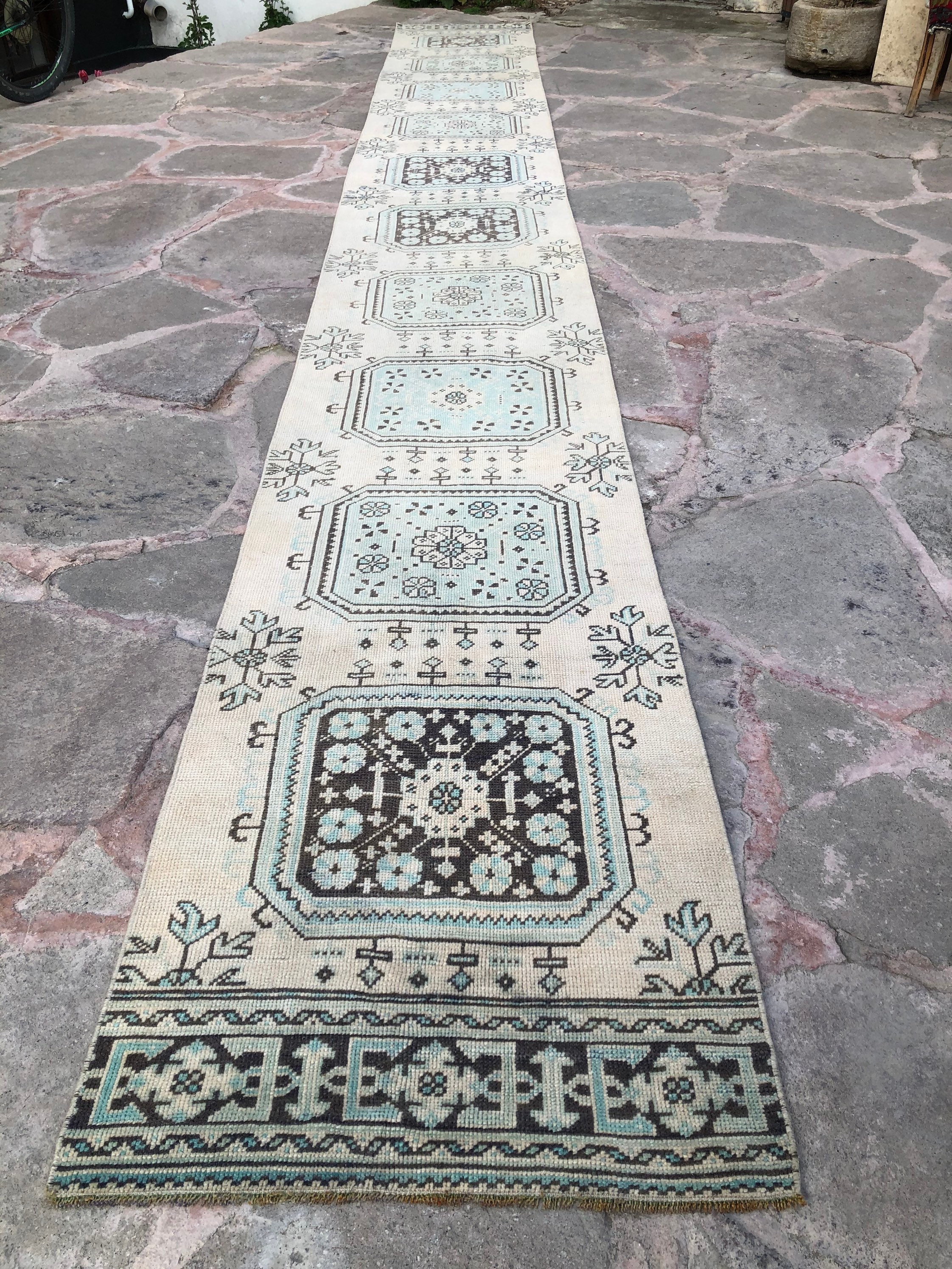 Vintage Turkish Runner Rug: Extra Long Corridor Rug (2’9x22’11 feet)