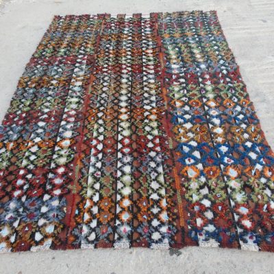 Vintage Konya Flatweave Rug, Home Decor Saloon Rug Ethnic Tribal Rug, Bohemian Multi Color Rug, 4’6 x 6’5 /141 x 200 cm, Area Rug