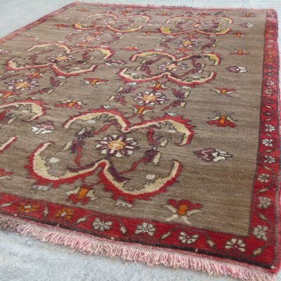 4’5×6’7 Vintage Turkish Oushak Rug Wool Pile Oushak Rug Oushak Carpet Rug Vintage Pile Oushak Rugs ushak rugs Anatolian Turkish Oushak Rug