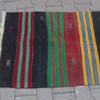 Beautiful Multi-Colored Turkish Kilim Rug Runner, Entry Kilim Rug Runner, Hallway Kilim Rug, Bohemian Kilim Rug Runner, 70x306cm/ 2’2×10’0