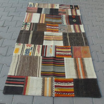 Rug, Bohemian Rug, Patchwork Rug, Decorative Rug, Area Rug, Turkish Kilim Rug, Indoor Rug, 100x176cm/3’2×5’7