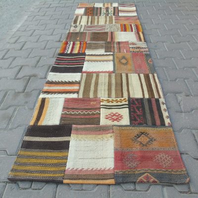 Patchwork Rug, Turkish Rug, Runner Rug, Kilim Runner Rug, Runner Patchwork Rug, Vintage Rug, Decorative Runner Rug, 70x230cm/ 2’2 x7’5