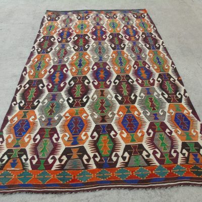 Tribal Kilim Area Rug, Nomadic Turkish Kilim Rug, Vintage Handwoven Kilim Rug, Turkish Kilim Area Rug, Anatolian Kilim Rug, 5’10×10’0