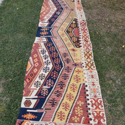 Entrance Runner, Turkish Kilim Rug Runner, 2’8×15’2 / 84x 463 cm, Handwoven Kilim Runner, Hallway Runner, Colorful Long Runner Kilim.