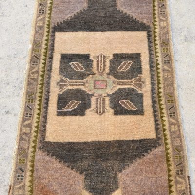 1.7 x 3.3 Feet- Turkish Rug, Small Turkish Rug, Door Mat Rug, Pastel Muted Colored Rustic Rug, Small Vintage Rug, Bath Rug, Entry Rug, Rugs