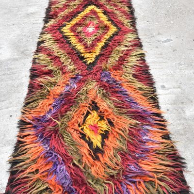 Shaggy Handmade Turkish Hallway Runner Tulu Rugs, Bohemian Rugs,   Home Decor Tribal Turkish Tulu Rugs, Old Runner Rugs, front foyer rugs,