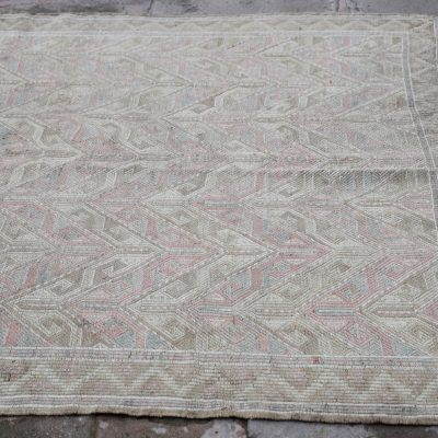 Pale Muted Colored Turkish Kilim Rug, FREE SHIPPING Turkish Oushak Kilim Rug, Handmade Turkish Kilim Rug, Faded Colored Turkish Kilim Rug