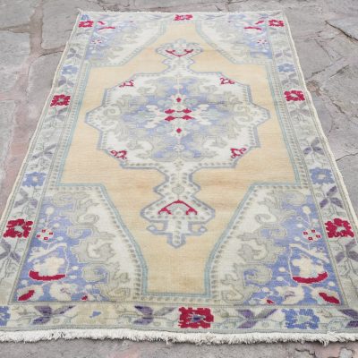 Oushak Turkish Rug, Anatolian Carpet Rug, Oriental Turkish Oushak Rug,  Vintage Pastel Middle Eastern Carpet, Handwoven Vintage Rug, 4’5×7’4