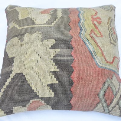 Pillow Cushion Kilim Cover Case, Vintage Kilim Wool and Cotton Cushion Cover, Kilim Cushion Cover, Living Room Bohemian Cushio Case, 16″x16″