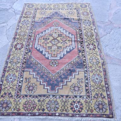 Turkish Oushak Rug, Vintage Medallion Oriental Carpet Rug, Living Room Rug, Home Decor Rug, Oushak Carpet Rug, Vintage Turkish Rug, 3’7×5’8