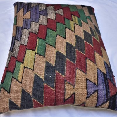 Kilim Pillow Casing, Vintage Kilim Linen Handwoven Cushion Cover, Bohemian Pillowcase, Nomadic Lumbar Pillowcase, Turkish Pillow,  16”x24”