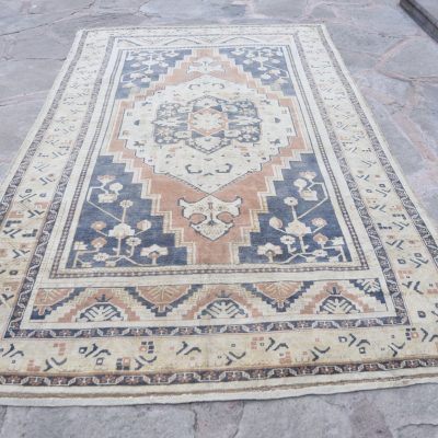 Turkish Oushak Area Rug, Vintage Living Room Carpet, Oriental Multicolor Rug, Guest Room Decor Rug, Living Room Decor Carpet Rug, 6’7×10’5