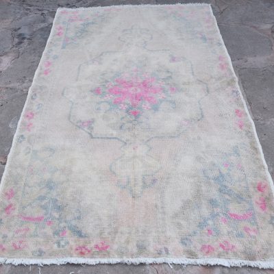 Vintage Oriental Rug, Rustic Bohemian Rug, Turkish Area Rug, Oushak Carpet Rug, Handmade Turkish Rug, Living Room Rug, Decor Rug, 4’7×7’6