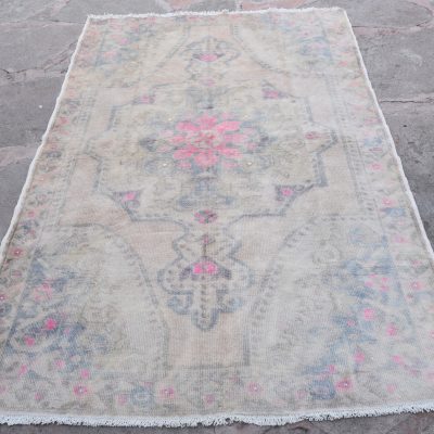 Turkish Bohemian Rug, Turkish Rug Vintage, Oushak Rug, Oriental Area Rug, Turkish Area Rug, Oushak Vintage Rug, Home Decor Rug, 4’7×7’4