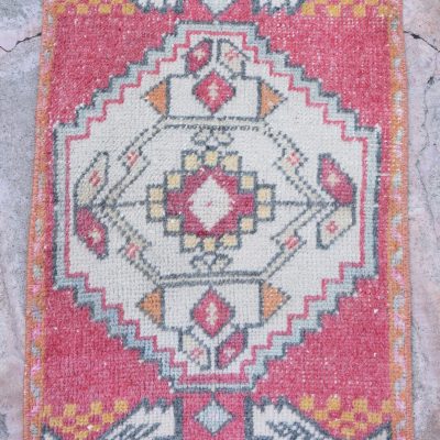 Door Mat Rug, Small Turkish Rug, Vintage Small Rug, Small Oushak Rug, Shoe Mat Rug, Small Kitchen Rug, Rustic Bedside Rug, Bath Rug 1’7×2’10