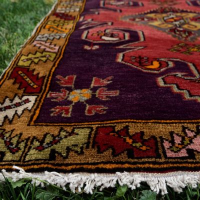 Bohemian Rug, Turkish Oushak Rug, Vintage Rug, Area Rug, Oriental Rug, Vintage Oushak Rug, Living Room Rug, 90×119, 3’x3’11