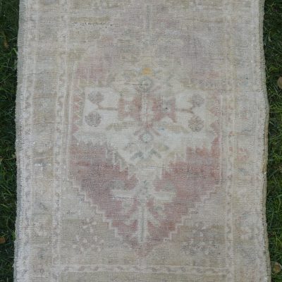 oushak rug / turkish small rug / oushak small rug / vintage small rug / pastel color rug