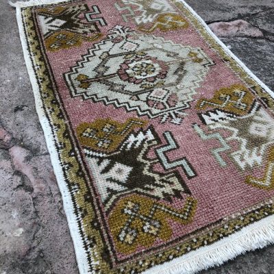 Oushak Small Rug, Rustic Small Rug, Oriental Small Rug, Turkish Small Rug, Oriental Small Rug, Anatolian Home Decor Small Rug, 1’10×3’1