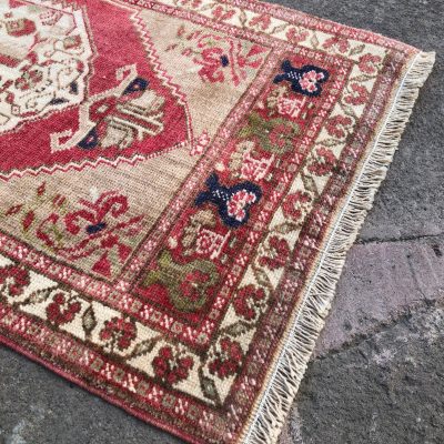 Small Rug, Turkish Rug, Small Rug For Bedroom, Bathroom Rug,  Small Handwoven Rug, Door Mat Rug, Oushak Small Rug, Welcome Rugs, Vintage rug