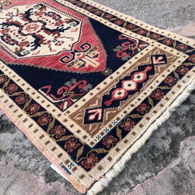 Small Oushak Rug, Vintage Small Rug, Bathroom Rug, Anatolian Small Rug, Bedside Oushak Rug, Turkish Small Rug, Small Rug, 1’11×3’10