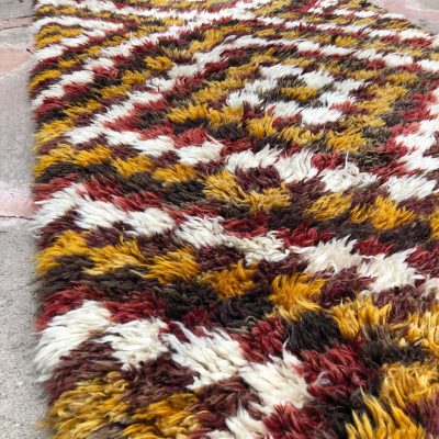 Shaggy Runner Rug, Tribal Turkish Runner Rug, Tulu Rug, Old Vintage Turkish Tulu Runner Rug, Colorefull Shaggy Rugs, 2’11 X 9’2 / 88 x 278cm