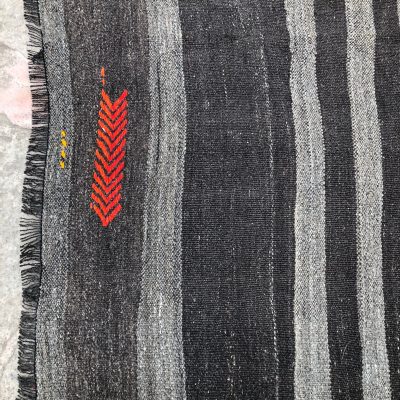 Minimall Turkish Kilim, Black Color Kilim, Square Minimall kilim, Tribal Kilim Rug, Nomadic Minimall Turkish Kilim, Simplicity Kilim Rugs,