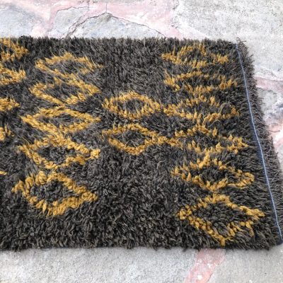 Shaggy Rug, Tribal Yellow Brown Rug, Runner Rug, Turkish Runner Rug, shaggy runner rug, hallway runner rug, kitchen runner rug, runner rugs,