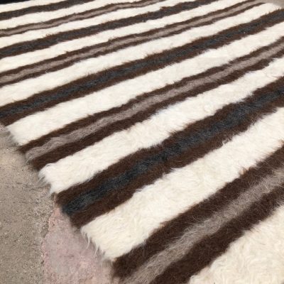 Tribal Kilim Rug, White Brow Stripe Design Kilim, Kilim Blanket, Turkish Kilim Rug, Blanket Kilim Rug, Kilim Rug, Interior Design Kilim Rug,