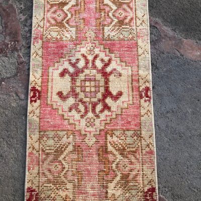 Turkish Small Rug, Yastik Rug, Door Mat Rug, Bath Rug, Shoe Rug, Upholstery Mat, Placemat, Seat Cover, Bedside Rug, Small Oushak Rug