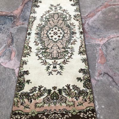 Runner Rug, Medallion Runner Rug, Oushak Runner Rug, Vintage Runner Rug, Hallway Runner Rug, Bedside Runner Rug, Entryway Rug, 2’5×7’5 feet