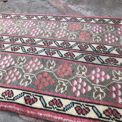 Narrow Turkish Runner Rug, Turkish Oushak Runner Rug, Handmade Runner Vintage Oushak  Rug, Kitchen Runner Rug, Hallway Runner Rug, 2’0x10’10