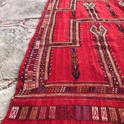 Rug, Zili Kilim Rug, Area Rug, Woolen Rug, Handwoven Rug, Red Rug, Vintage Rug, Turkish Kilim, Indoor Rug, Decorative Rug, 6 x 7’11