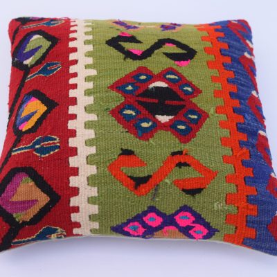 Cushion Kilim Pillowcase,  Kilim Pillow Cover, Sofa Oriental Decorative Pillowcase, Turkish Pillowcase, Interior Design Pillowcase 16”x16”