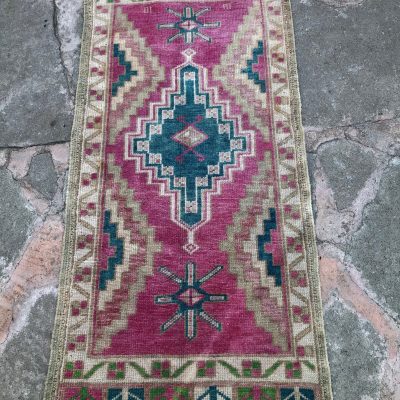 Turkish Rug, Small Oushak Rug, Anatolian Small Rug, Home Decor Rug, Desk Rug, Kitchen Sink Rug, Oriental Small Rug, Bedside Rug, 2’x4’3