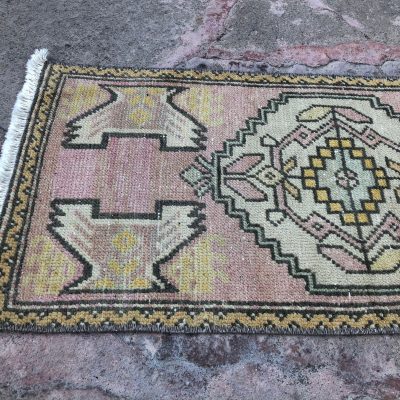 Small Turkish Rug, Vintage Turkish Small Rug, Door Mat Rug, Bedside Rug, Bath Rug, Powder Room Rug, Home Decor Anatolian Small Rug, 1’7x 3’4