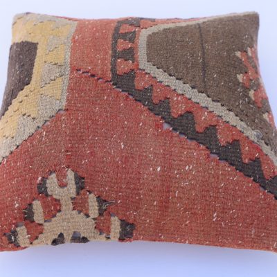 Turkish Kilim Pillowcase, Handwoven Kilim Cushion Casing, Anatolian Pillow Slip, Home Decor Cushion Case, Living Room Decor Pillow 16”x16”