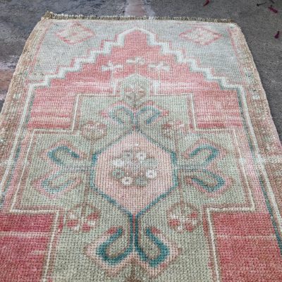 Turkish Rug, Small Oushak Rug, Anatolian Small Rug, Home Decor Rug, Desk Rug, Kitchen Sink Rug, Oriental Small Rug, Bedside Rug, 1’8×3’3