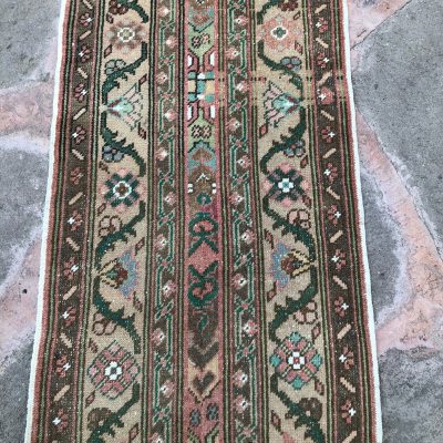 Turkish Runner Rug, Patchwork Runner Rug, Kitchen Runner Rug, Narrow Vintage Runner Rug, Hallway Runner rug, Oushak Runner Rug, 2’3×11’4 rug