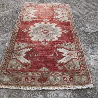 Vintage Small Rug, Door Mat Rug, Anatolian Small Rug, Turkish Oushak Small Rug, Small oushak Carpet, Small Orıenta Rug, Vintage Rug,