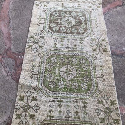 Oushak Runner Rug / Turkish Runner Rug / vintage runner rug / handmade runner rug / hallway runner rug / runner rug / 2’8 x 11’4 runner