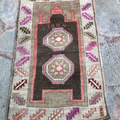 Turkish Prayer Rug, Bohemian Turkish Prayer Rug, Decorative Prayers Rug, Anatolian Home Decor Rug, Turkish tribal Rug, Oriental Rug, 2’9×4’6