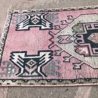 Piano Seat Cover, Couch Cover, Bath Rug, Vintage Small Rug, Door Mat Rug, Shoe Mat, Small Oushak Rug, Desk Rug, Turkish Small Rug,