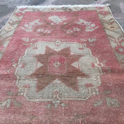 Oriental Oushak Rug, Turkish Decorative Carpet Rug, Living Room Area Oushak Rug,Home Decor Oushak Rug, Vintage Turkish Carpet Rug, 3’x5’5