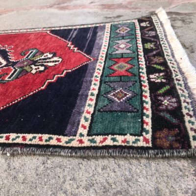 Turkish Small Rug, Coffee Table Placemat, Shoe Mat, Yastik Rug, Cloakroom Small Rug, Door Mat Rug, Oriental Small Rug, Bath Rug, 1’6 x 3’3