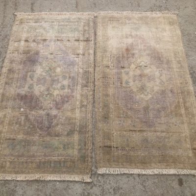 Pair of Turkish Small Rugs, Twin small rugs, Pair Small Rugs, Turkish Pair Small Rugs, Bathroom Pair Rugs, Door Mat Pair Rugs, Small Rugs