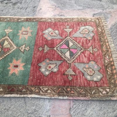 Small Rugs, Turkish Small Rugs, Vintage Small Rugs, Door mat rugs, powder room rug, Rugs for Bathroom, Small Rug for Sink, Bedside Small Rug