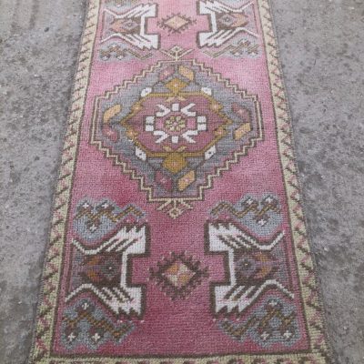 Door Mat Rug, Shoe Mat, Bath Rug, Powder Room Rug, Kitchen Mat, Oushak Small Rug, Turkish Small Rug, Vintage Anatolian Small Rug, 1’8×3’3