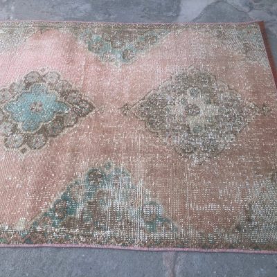 Vintage Oushak Rug, Pastel Turkish Oushak Rug, Turkish Area Oushak Rug, Handmade Vintage Area Rug, Vintage Turkish Rug, rugs