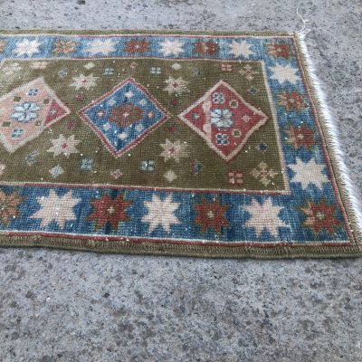 Turkish Small Oushak Rug, Small Vintage Turkish Oushak Rug, Door Mat Oushak Rug, Small Oushak Rug, Vintage Small Area Rug,