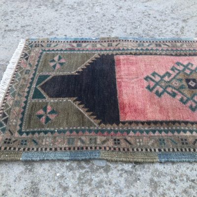 Door Mate Rug, Entrance Small Carpet, Bed Side Small Rug,Tribal Entrance Small Rug,   Bath room rug, Turkish Small Rugs 1’7 x 3’5 feet